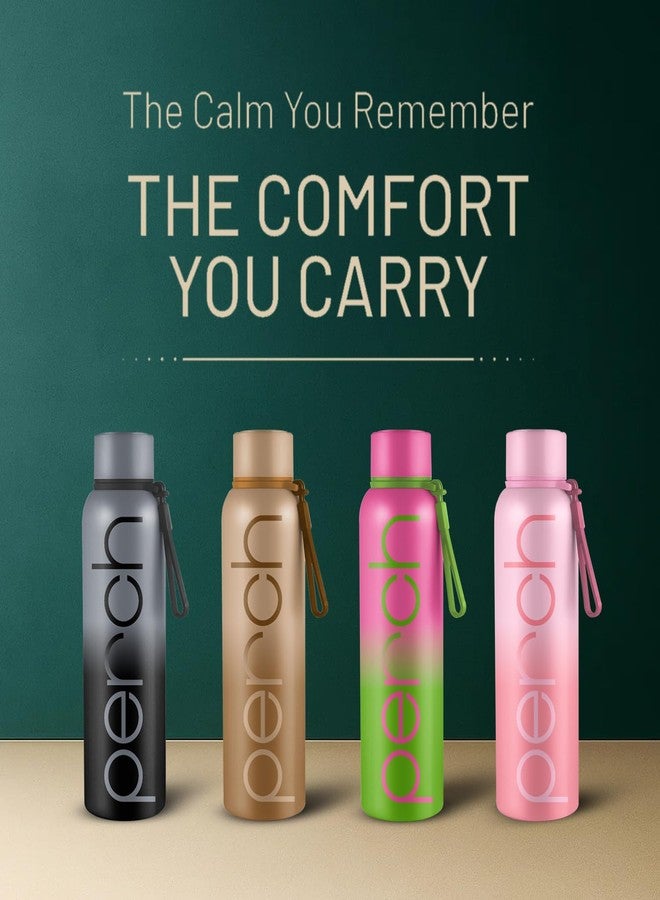 Perch Zion Hot & Cold Steel Water Bottle Set of 2 (720 ml Each), ISI Certified, Vacuum Insulated | Leak Proof, BPA-Free | for Couples, Gift for His & Her |Kids, Men & Women|Cotton Candy & Green-Pink - Image 3